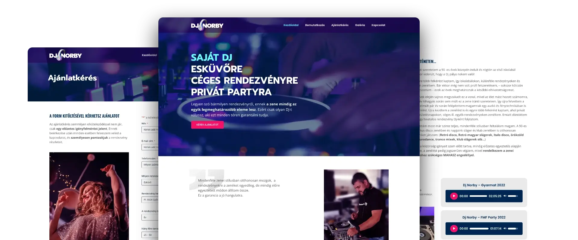 Dj Norby weboldal képek