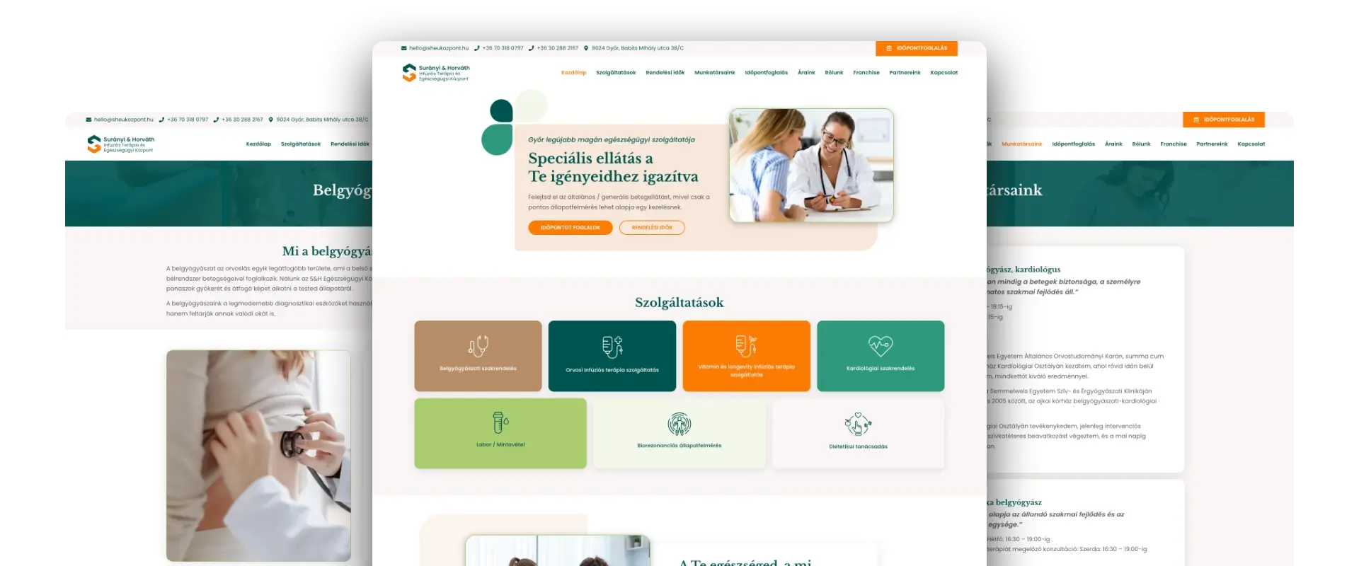 S&H eüközpont weboldal képek
